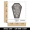 Wish You Were Here Coffin Skull Dark Humor Waterproof Vinyl Phone Tablet Laptop Water Bottle Sticker Set - 5 Pack